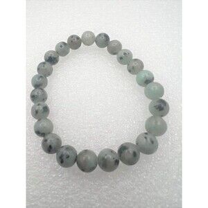 Kiwi Jasper Beaded Stretch Bracelet - 8mm
